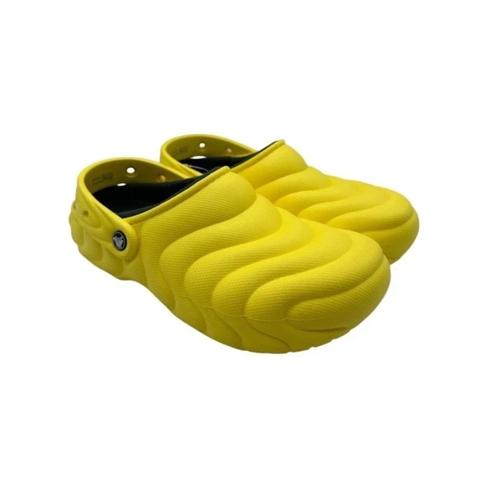 Crocs Classic Lined Overpuff Clogs Cyber‎ Yellow 210059-77J Sz 10M 12W